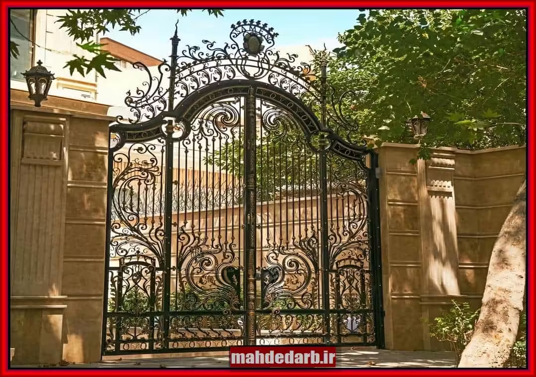 درب حیاطی فلزی دست ساز تک لنگه درب حیاطی فلزی دست ساز تک لنگه