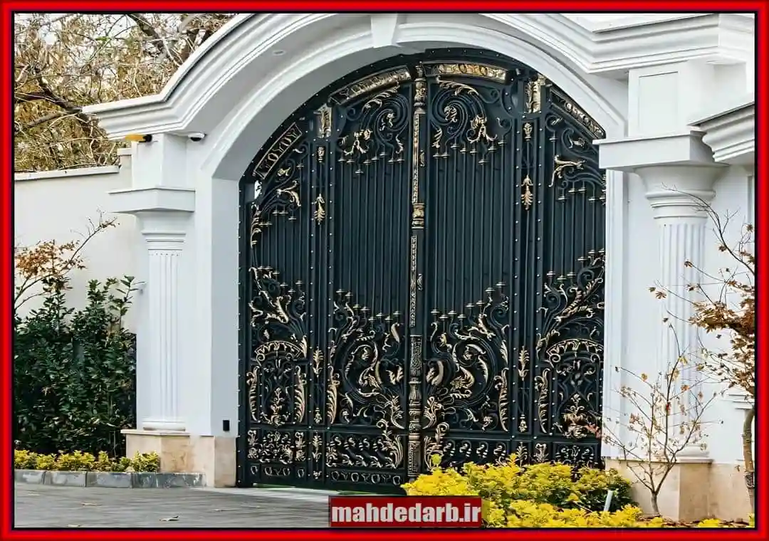 درب ورودی فرفورژه حیاط درب ورودی فرفورژه حیاط