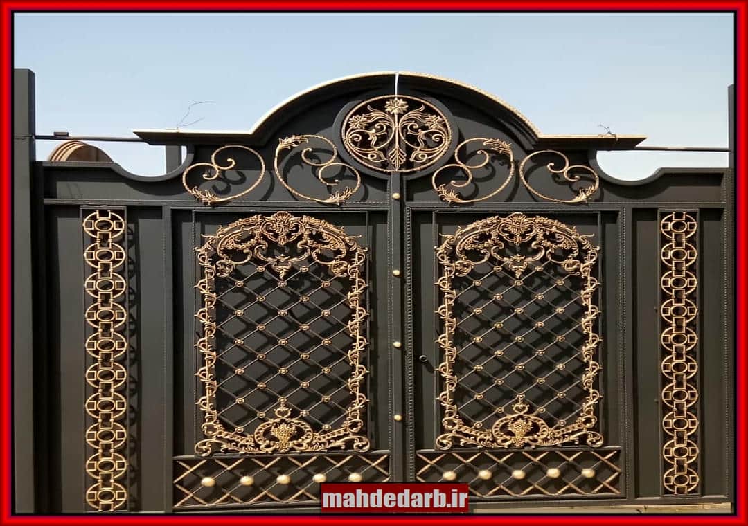 درب حیاط شیک مدرن و مقاوم فلزی