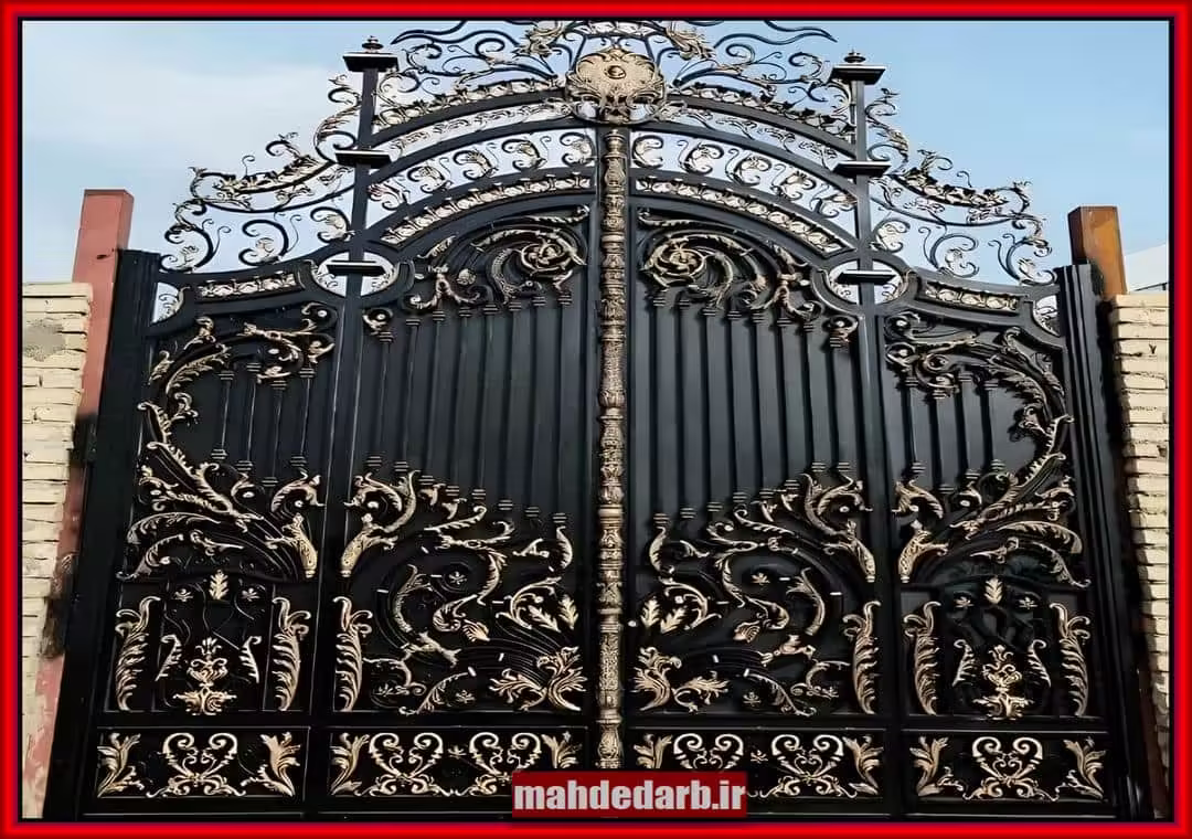 درزگیری کوره ای و رنگ آمیزی الکترواستاتیک درب فرفورژه درزگیری کوره ای و رنگ آمیزی الکترواستاتیک درب فرفورژه