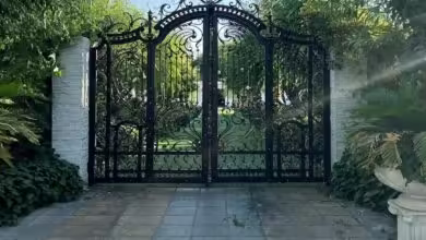 درب حیاط طرح دار