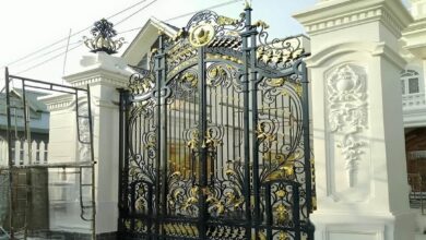 انواع درب فرفورژه فلزی حیاطی