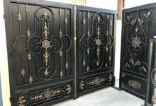 نقشه ساخت و طراحی درب حیاط