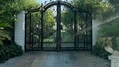 درب حیاط طرح دار