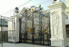 انواع درب فرفورژه فلزی حیاطی