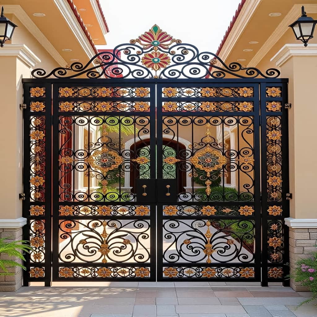 قیمت درب حیاط فرفورژه ویلا کلاسیک در سبزوار