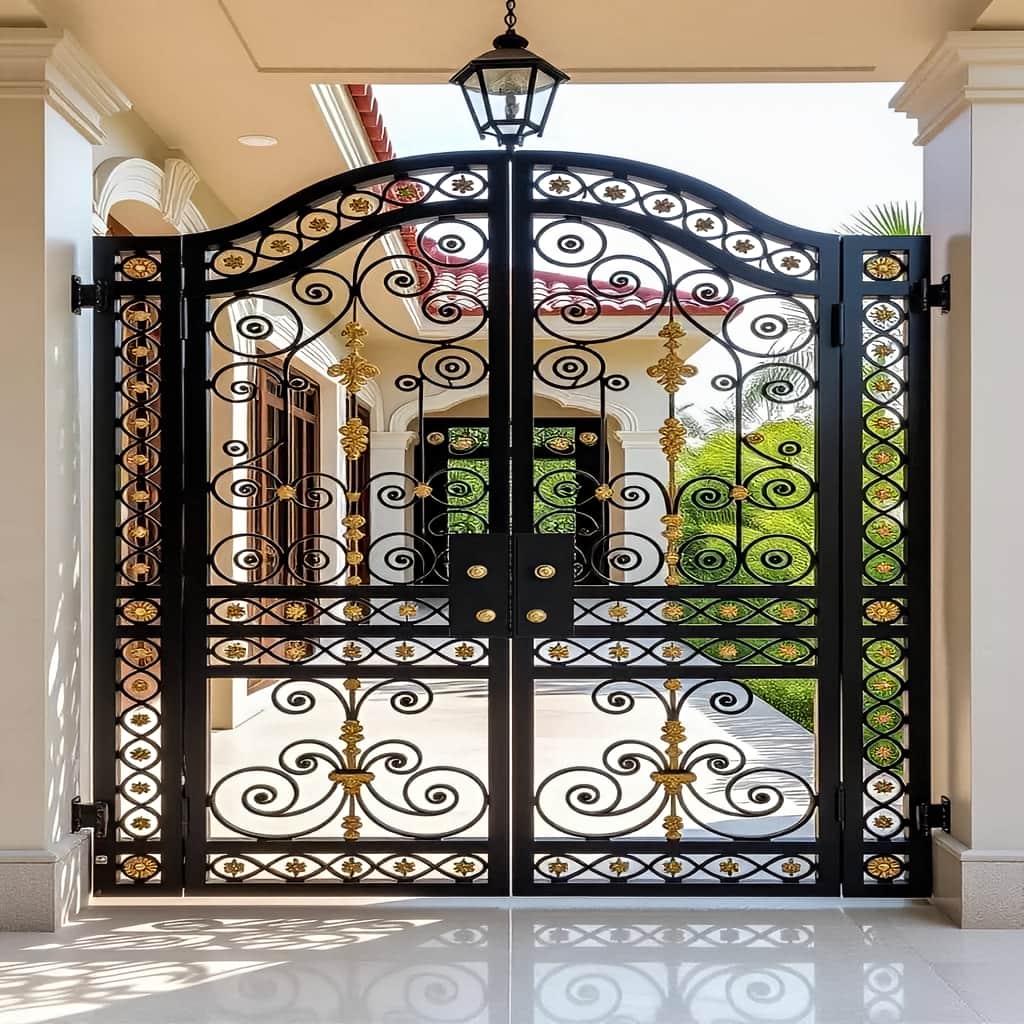 خرید درب حیاط فرفورژه ویلا نصب اصولی در ماهشهر
