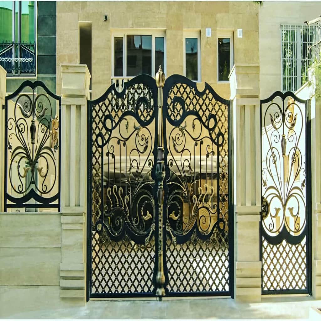 نصب درب فرفورژه ویلا ضدزنگ در بندر حقانی