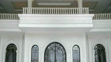 درب حیاط فرفورژه ویلا در بندرعباس