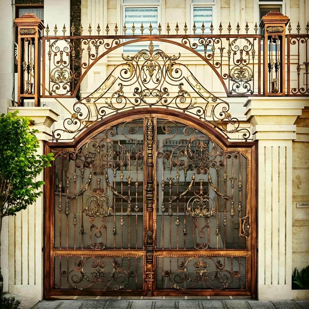 فروش درب حیاط فرفورژه ویلا کلاسیک در نظرآباد