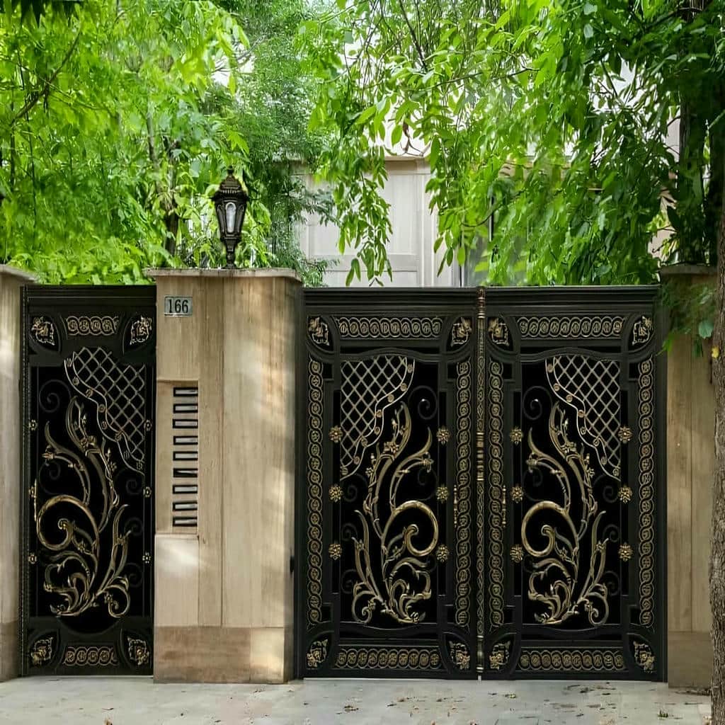 خرید درب حیاط فرفورژه ویلا بازدید دقیق در طالقان