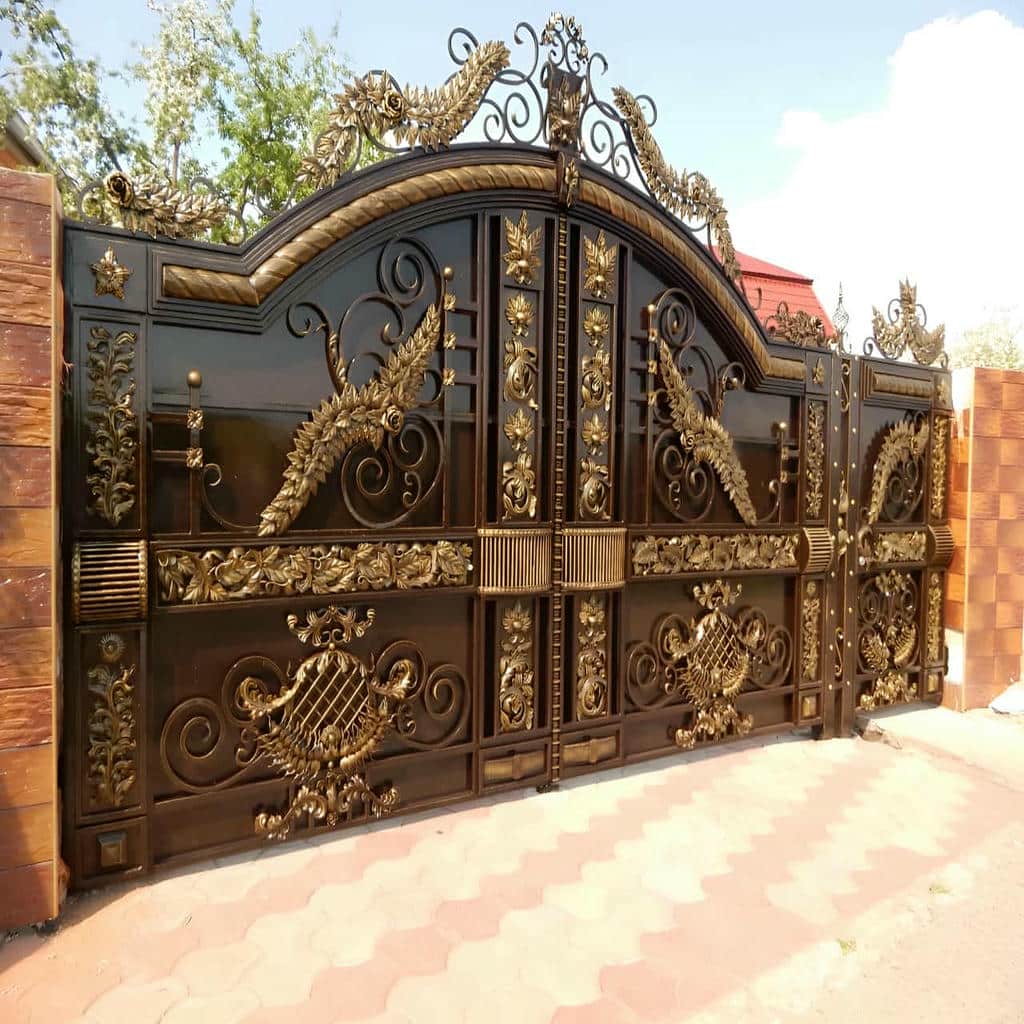 خرید درب فرفورژه ویلا ساده در بندر انزلی