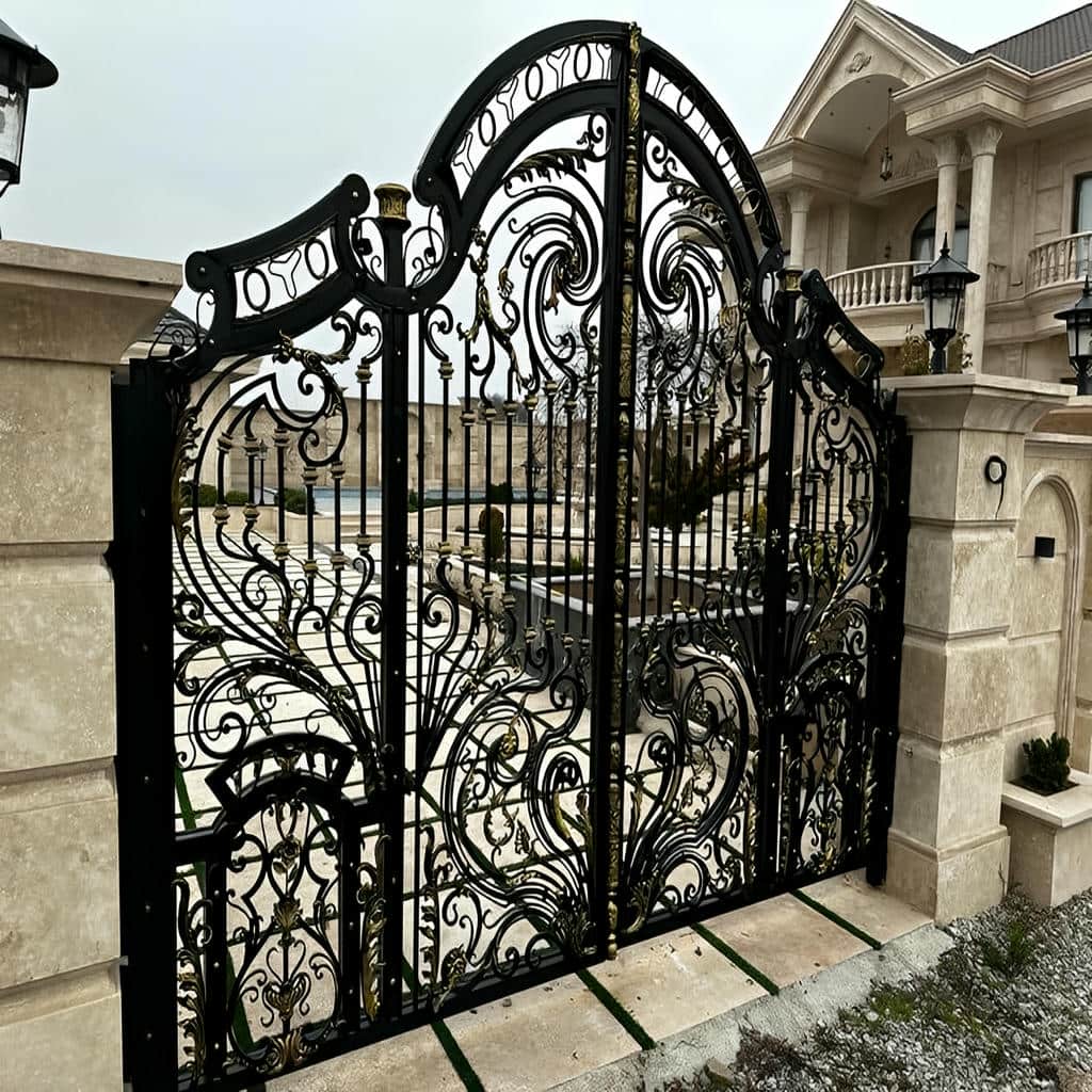 خرید درب حیاط فرفورژه ویلا پروفیل سنگین در اراک