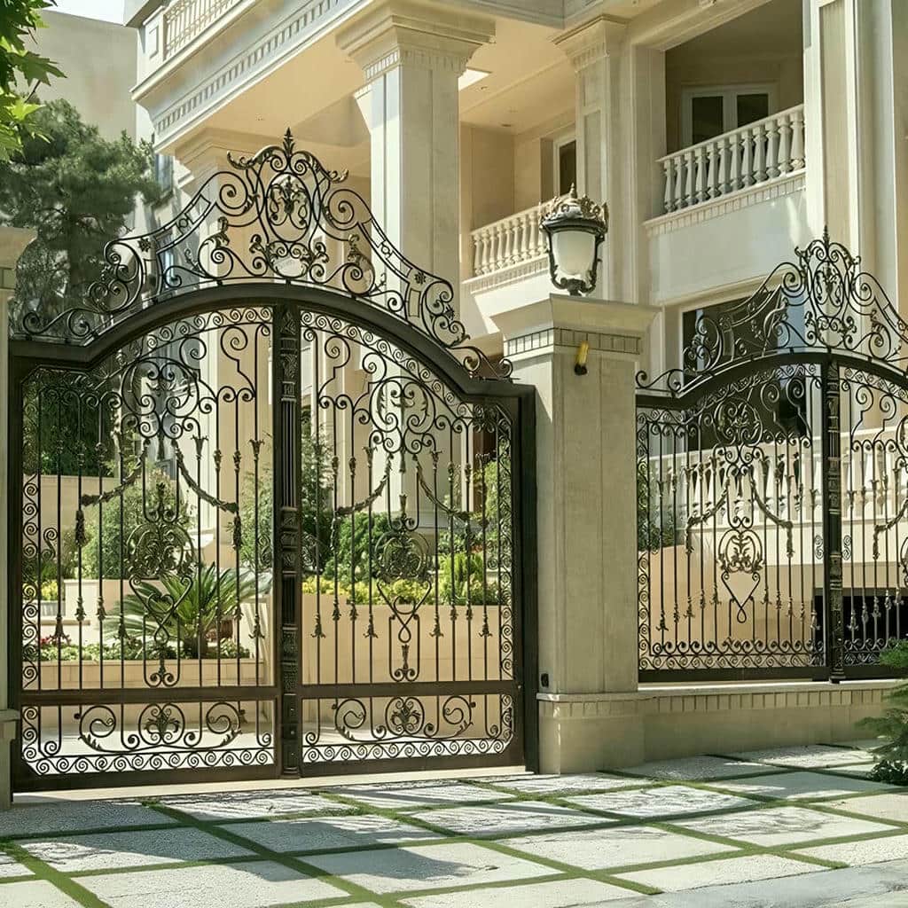 قیمت درب حیاط فرفورژه ویلا پروفیل سنگین در عسلویه