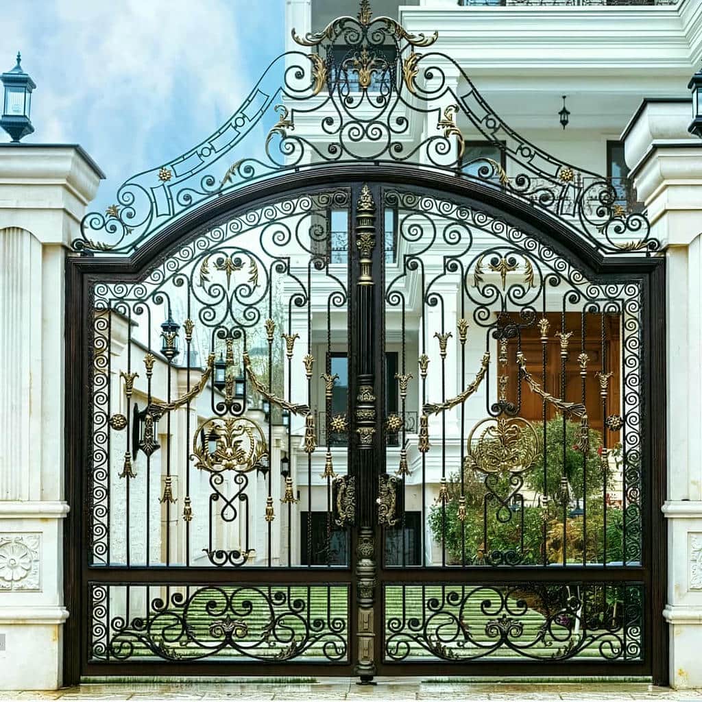 خرید درب حیاط فرفورژه ویلا پروفیل سنگین در سبزوار