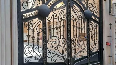 درب حیاط فرفورژه ویلا در گنبدکاووس