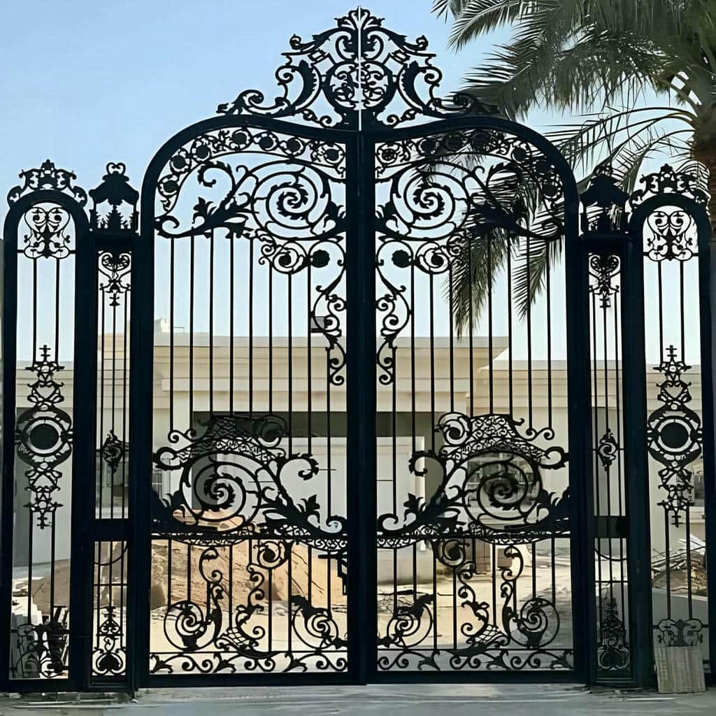 خرید درب فرفورژه ویلا رنگ کوره ای در بندر چابهار