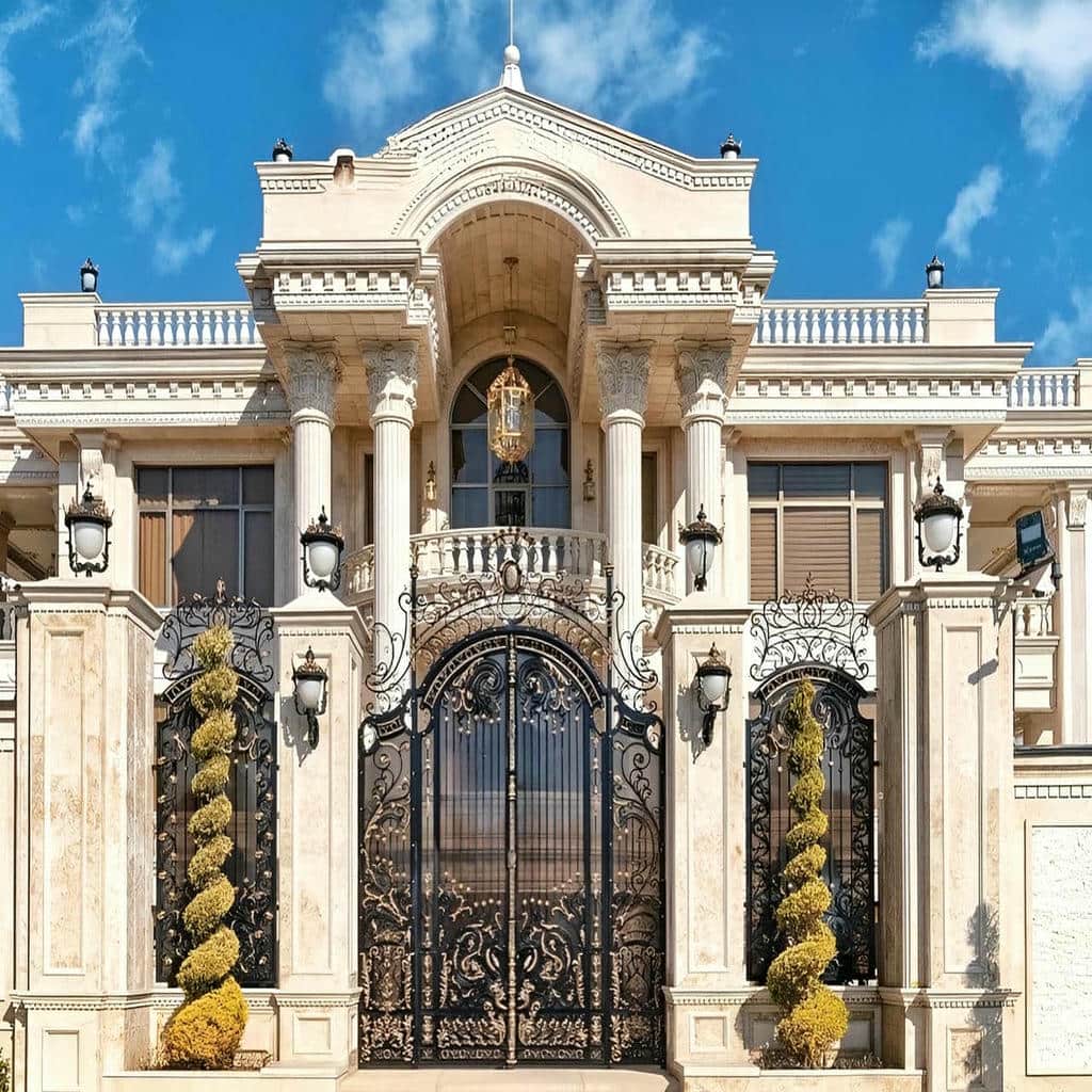 خرید درب حیاط فرفورژه ویلا پروفیل سنگین در شیراز