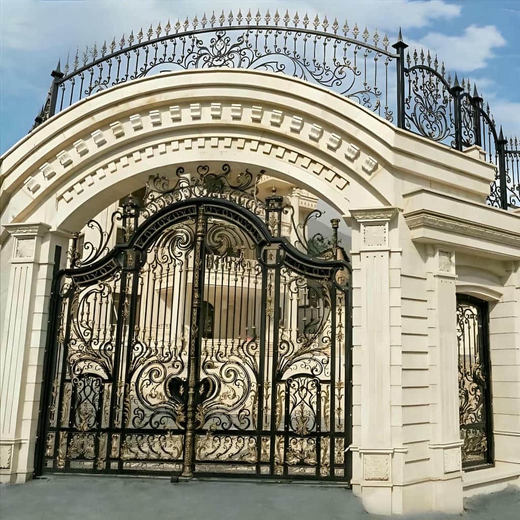خرید درب حیاط فرفورژه ویلا پارکینگ در تهران