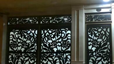 درب حیاط فرفورژه ویلا در فیروزکوه