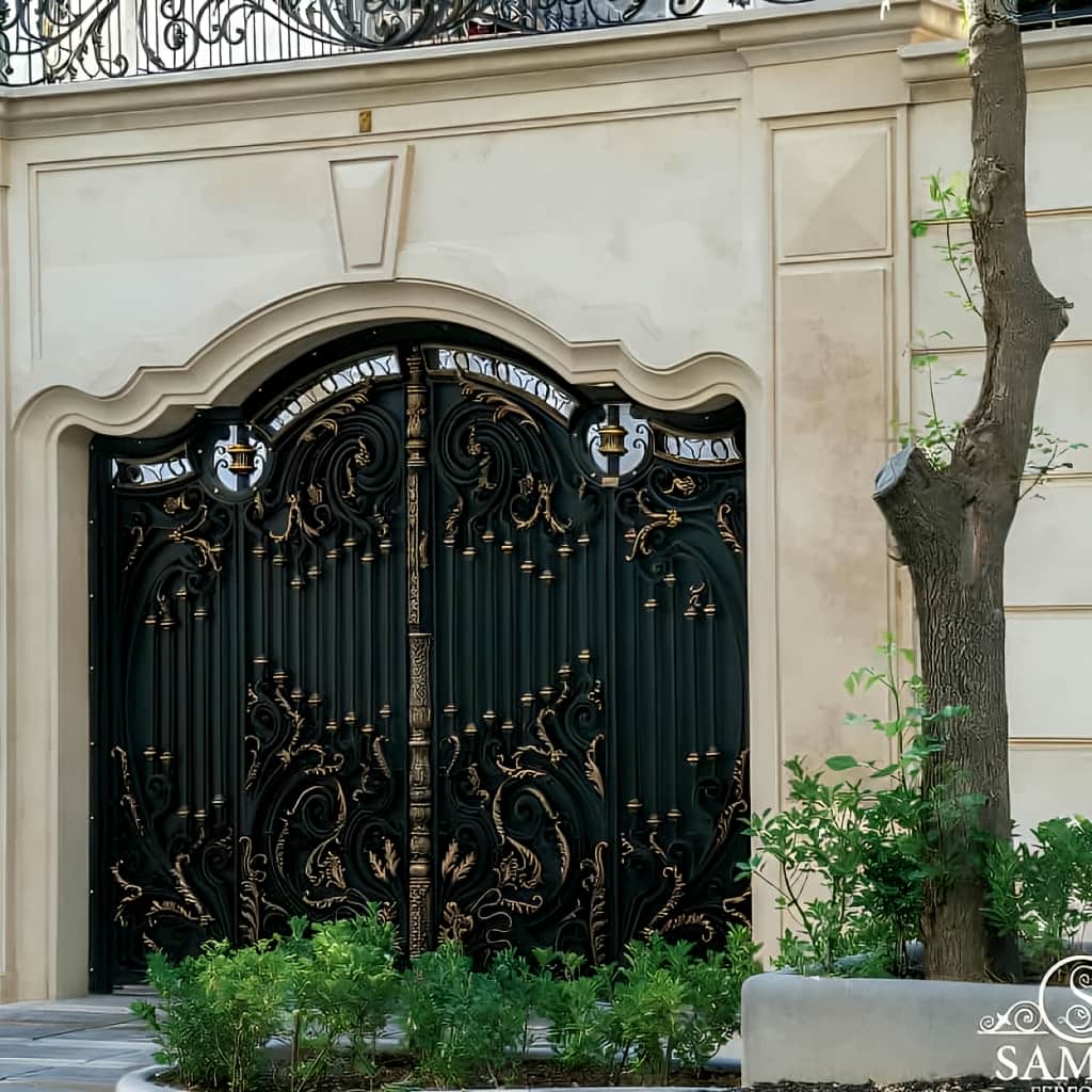 خرید درب حیاط فرفورژه ویلا لولای قوی در کرج