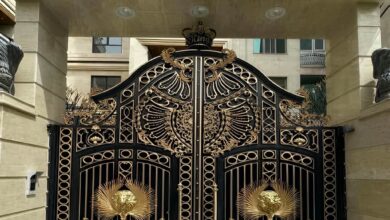 درب حیاط فرفورژه ویلا در اندیشه
