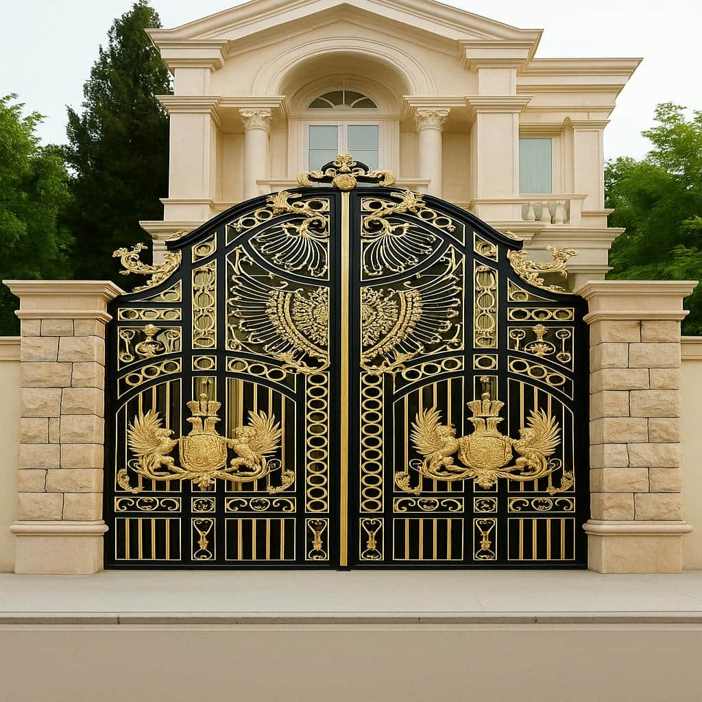 فروش درب حیاط فرفورژه ویلا حیاط مدرن در ماهشهر