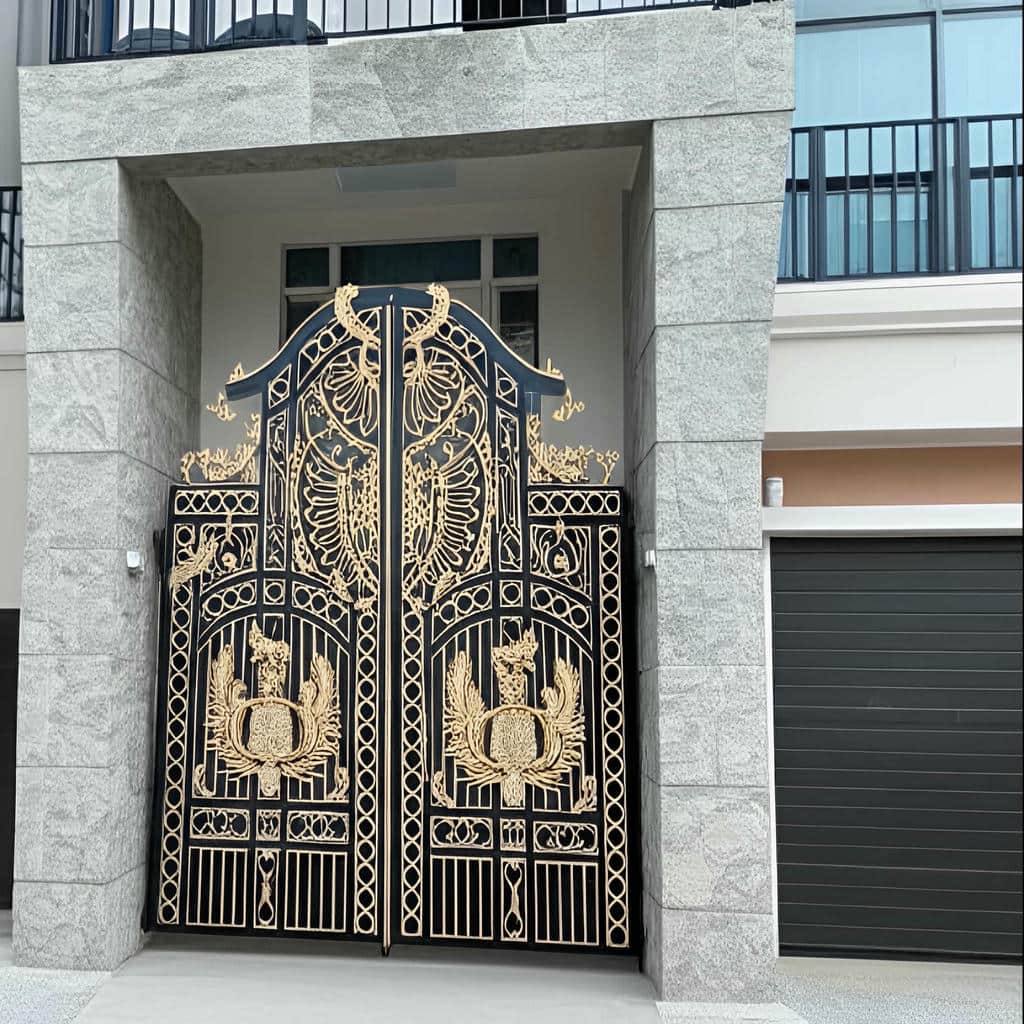 قیمت درب حیاط فرفورژه ویلا اندازه‌گیری دهانه در آمل