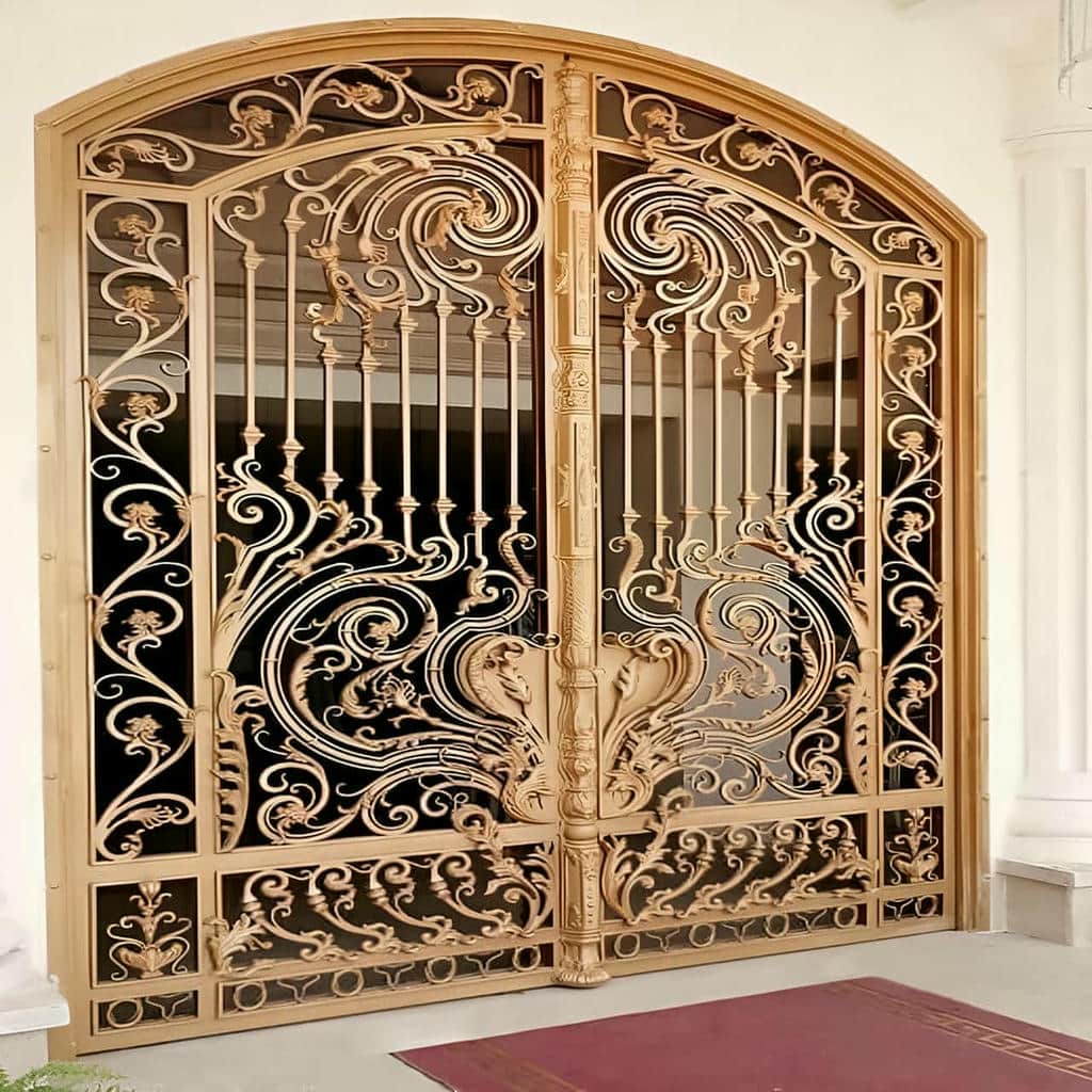 کارخانه درب حیاط فرفورژه ویلا ضدزنگ در ساری