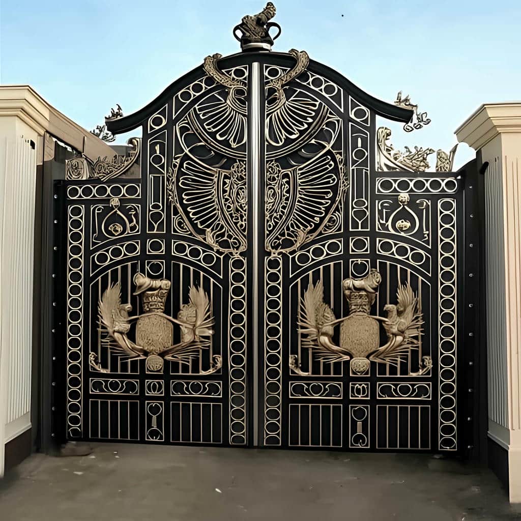 خرید درب حیاط فرفورژه ویلا مدرن در گرگان