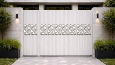 درب حیاط فرفورژه ویلا در بندرگز