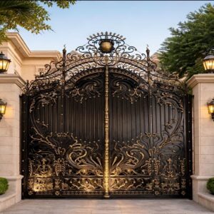 درب حیاط فرفورژه ویلا در گرگان
