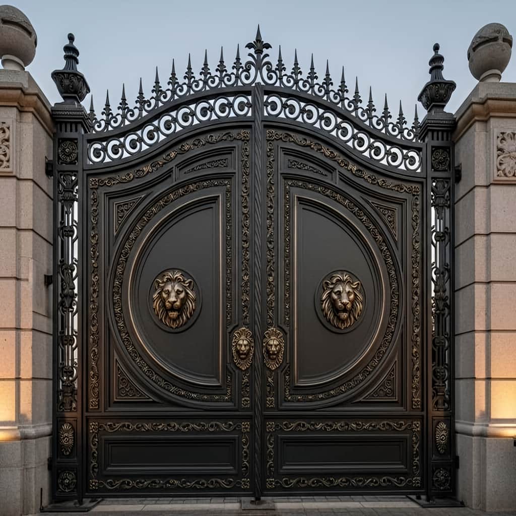 نصب درب فرفورژه ویلا رنگ کورهای در بندر گناوه