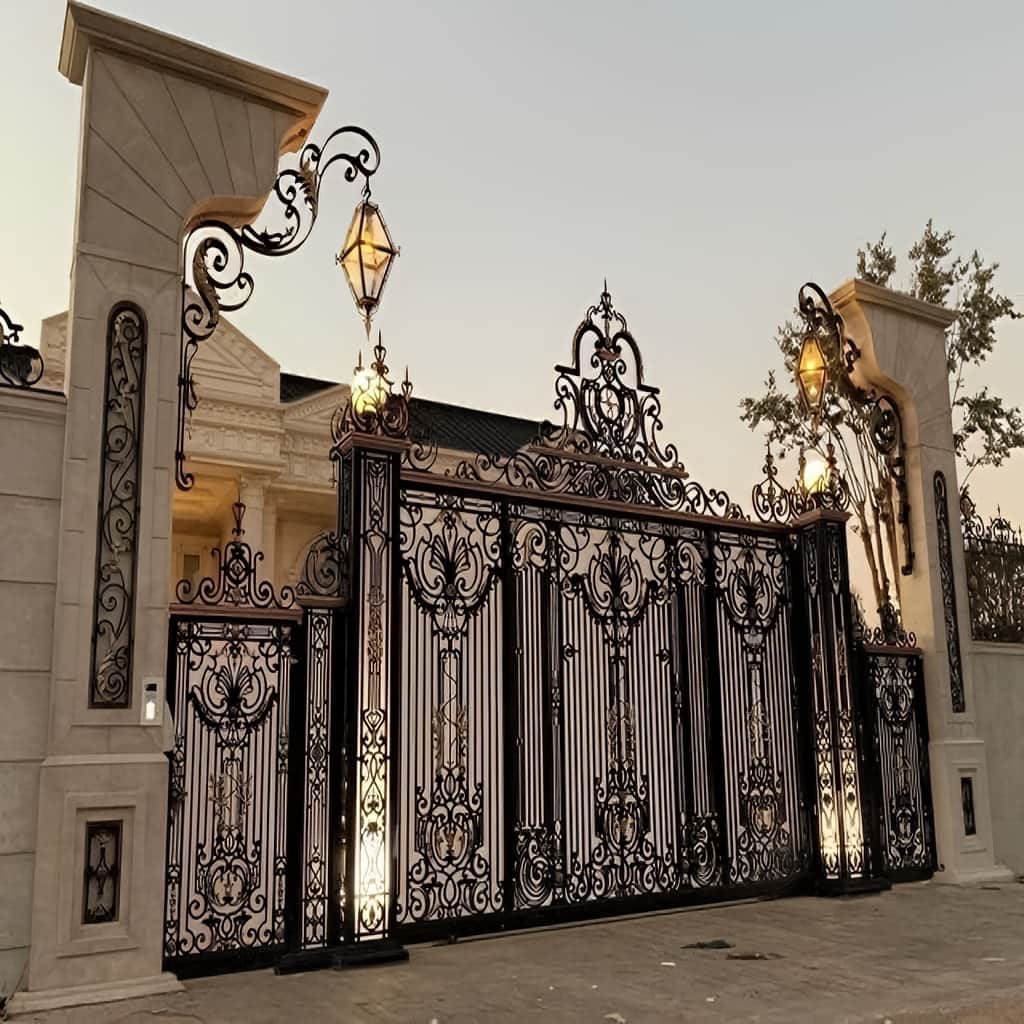 فروش درب حیاط فرفورژه ویلا پروفیل سنگین در کردان