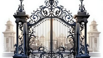 درب حیاط فرفورژه ویلا در شهریار