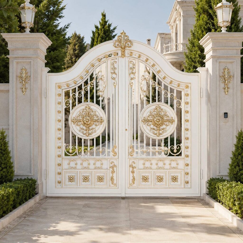 قیمت درب ویلایی سفید طلایی بر اساس سفارش