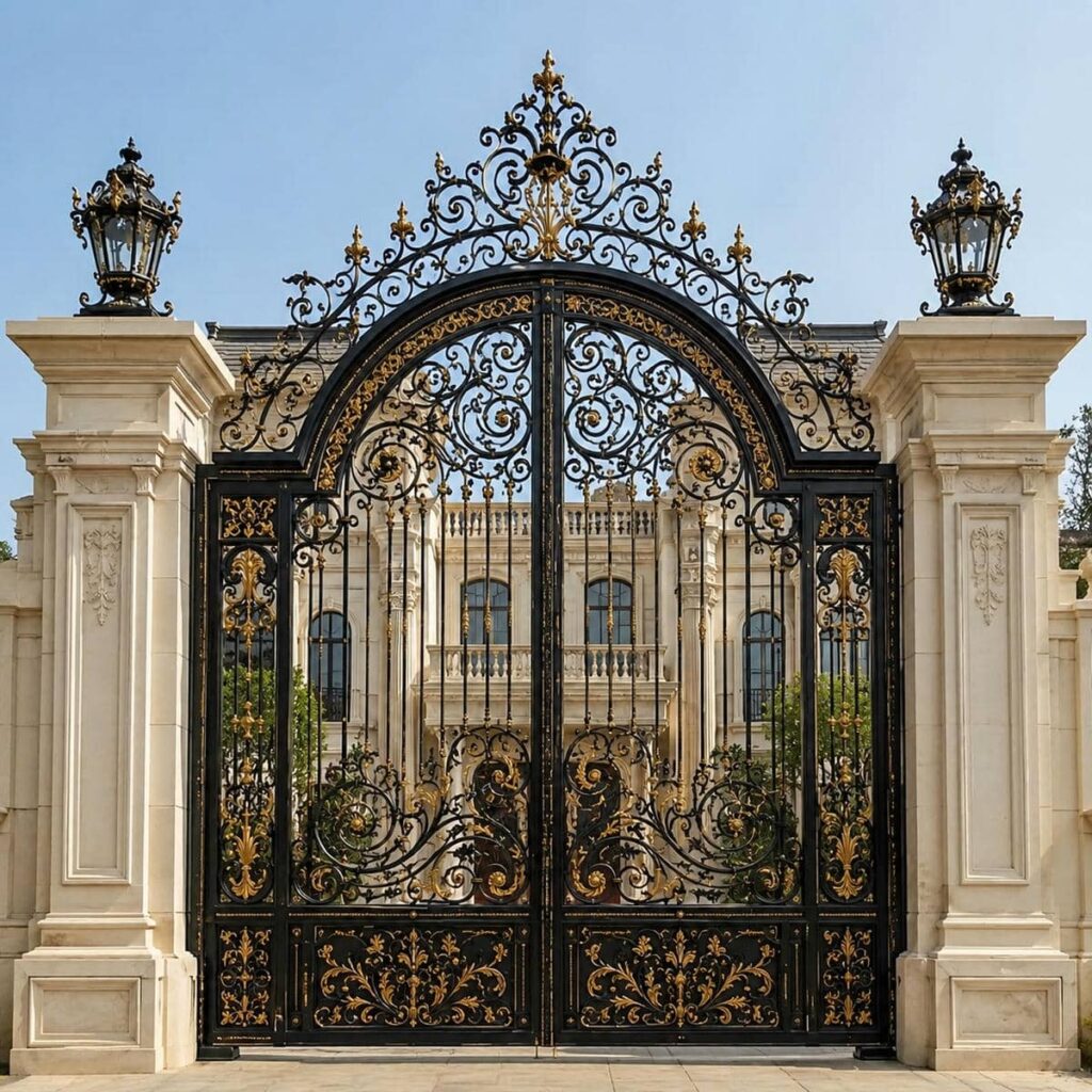 تولید درب حیاط ورودی محوطه دو لنگه