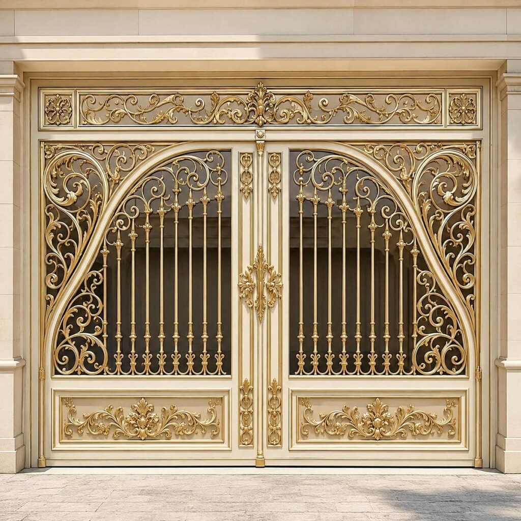 اجرای درب پارکینگ فلزی دو لنگه آماده نصب جک اجرای درب پارکینگ فلزی دو لنگه آماده نصب جک