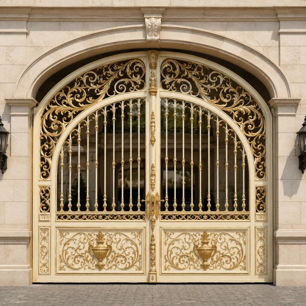 خرید درب ویلایی طرح چوب فلزی مدل بلوطی