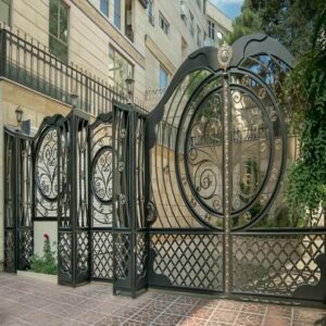 11 طرح درب حیاط کشویی ریل زمینی
