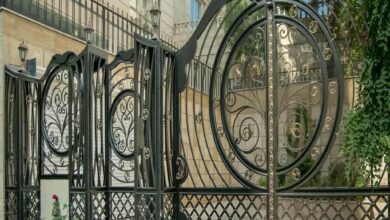 11 طرح درب حیاط کشویی ریل زمینی