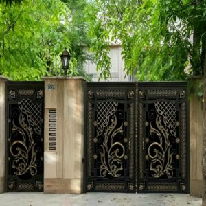 6 مدل درب ویلایی فرفورژه نمای رومی