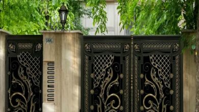 6 مدل درب ویلایی فرفورژه نمای رومی