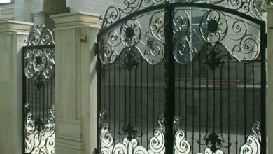 14 نمونه درب حیاط ورق پانچ