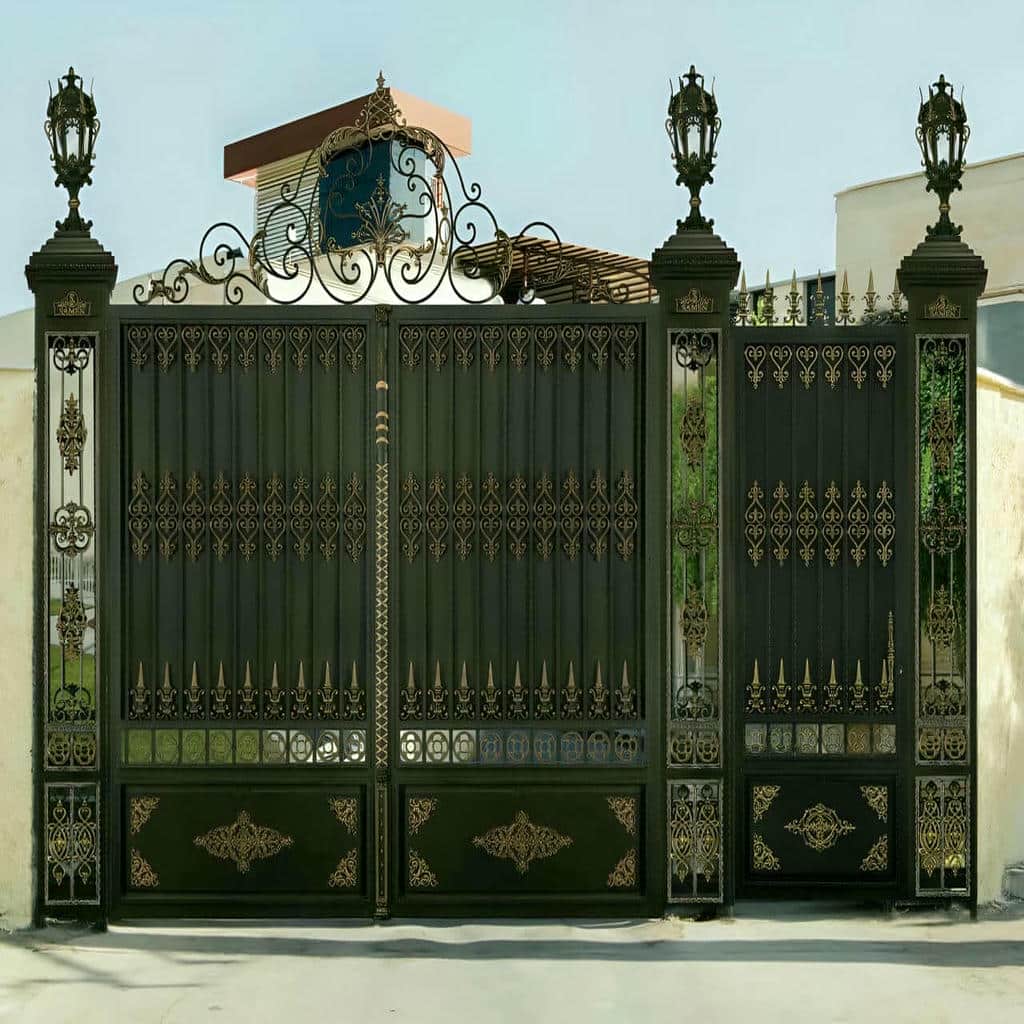خرید درب حیاط برش لیزری هندسی متناسب با نما خرید درب حیاط برش لیزری هندسی متناسب با نما