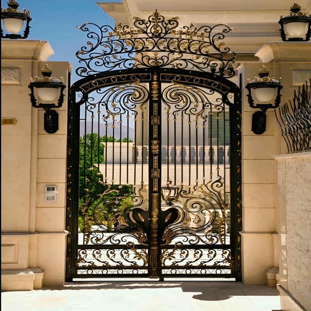 خرید درب پارکینگ آهنی ساده قاب دار با قاب افقی