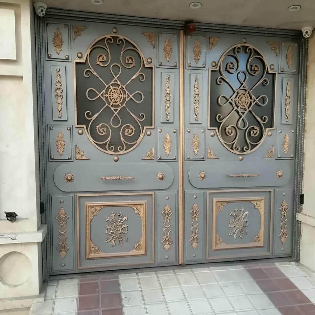تولید درب حیاط ورودی جنوبی دو لنگه تولید درب حیاط ورودی جنوبی دو لنگه