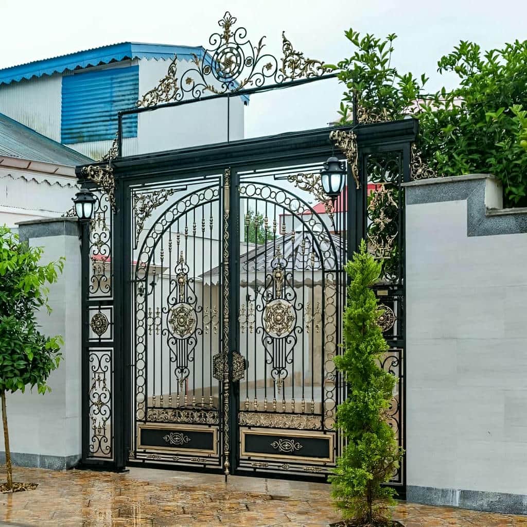 خرید درب فلزی طرح چوب ورودی