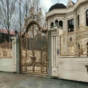14 مدل درب حیاط فلزی دو لنگه