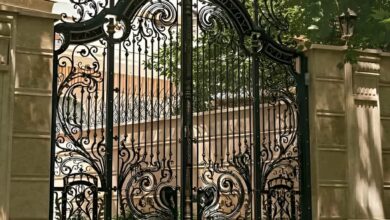 11 طرح درب پارکینگ آهنی ساده قاب دار